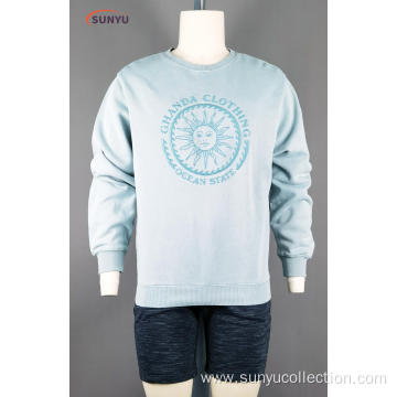 Men's crew neck sweatshirt without hood